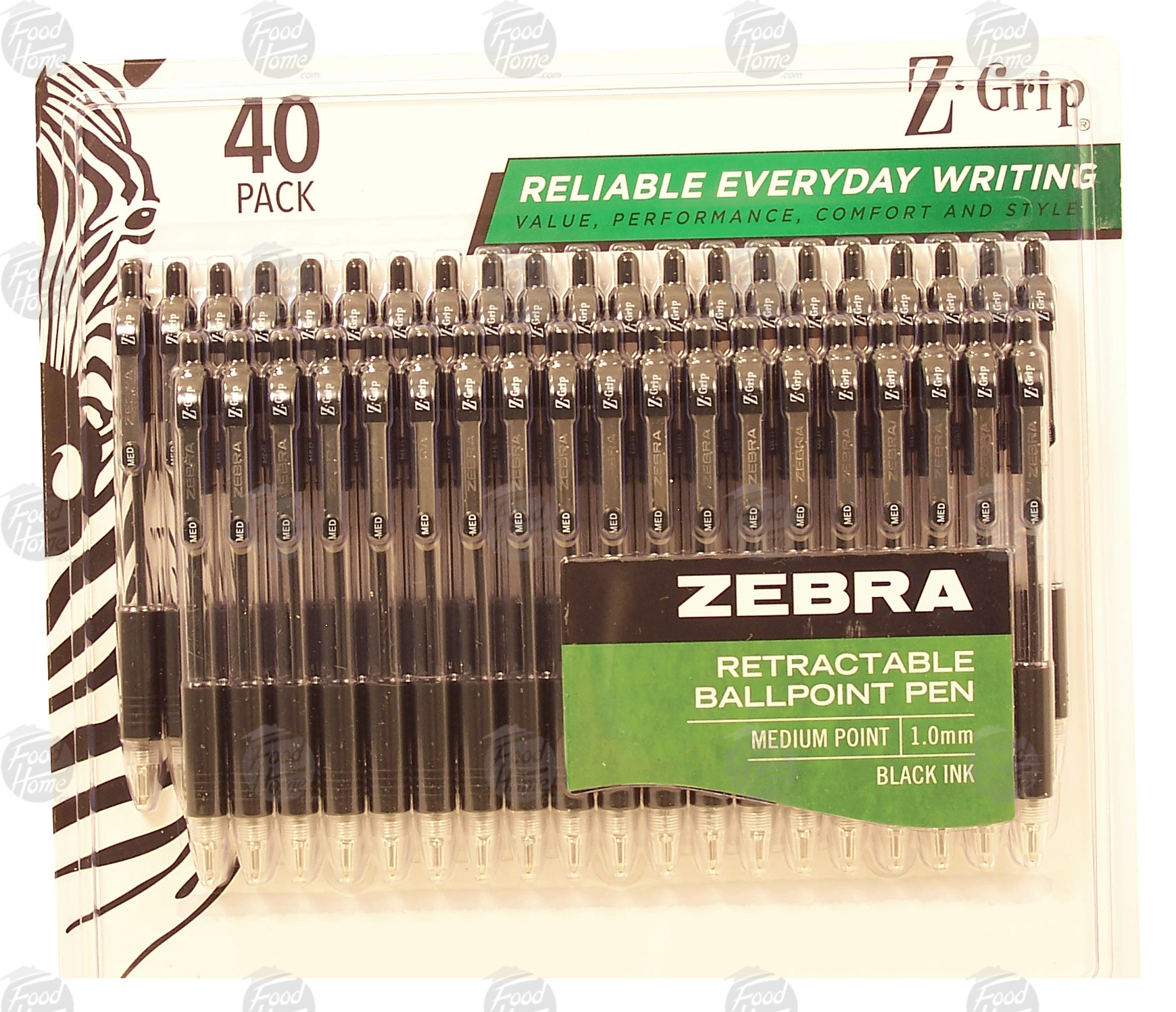 Zebra Z-Grip retractable ball point pen, medium point, 1.0mm, black ink Full-Size Picture